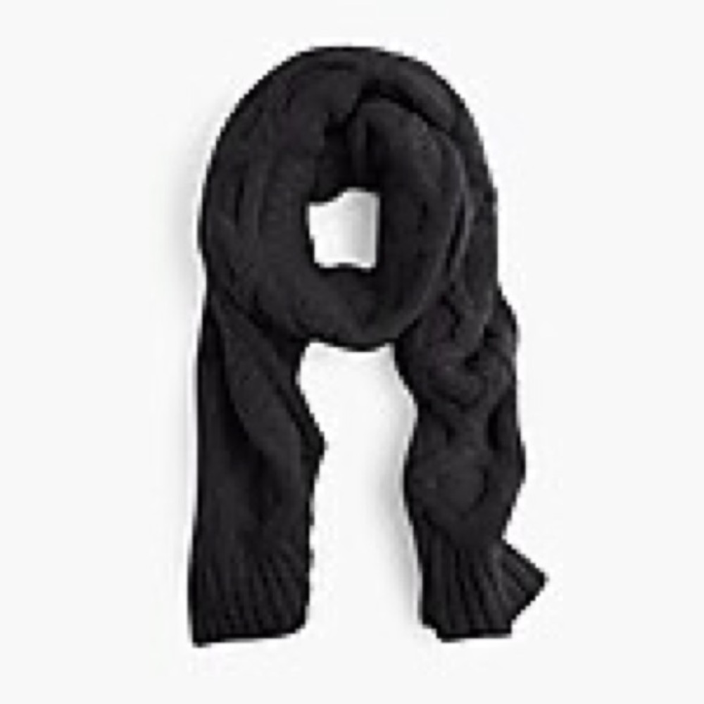 J.Crew Loopy stitch cable-knit scarf oversized K2537